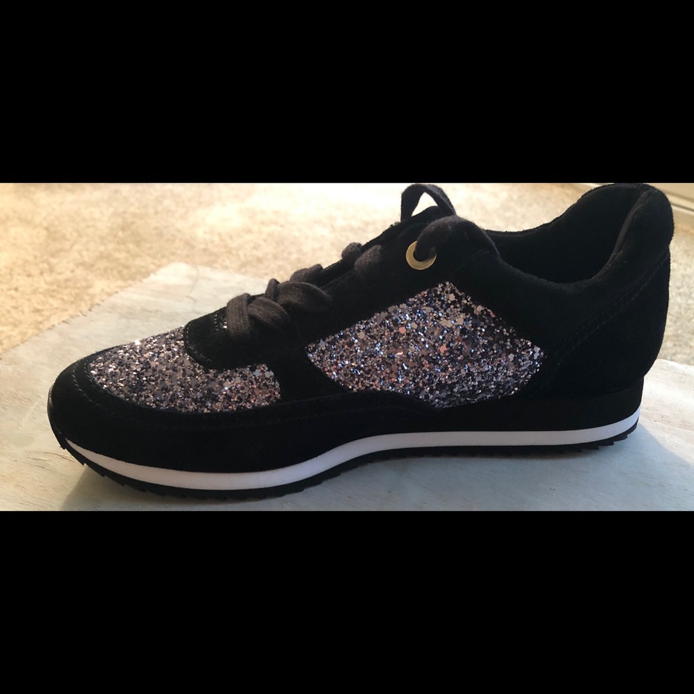 Isaac Mizrahi Live Velvet Glitter Sneakers